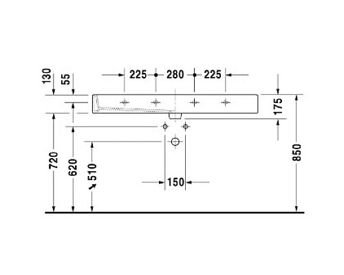 Купить Раковина 120х47 см Duravit Vero 0454120000 в магазине сантехники Santeh-Crystal.ru