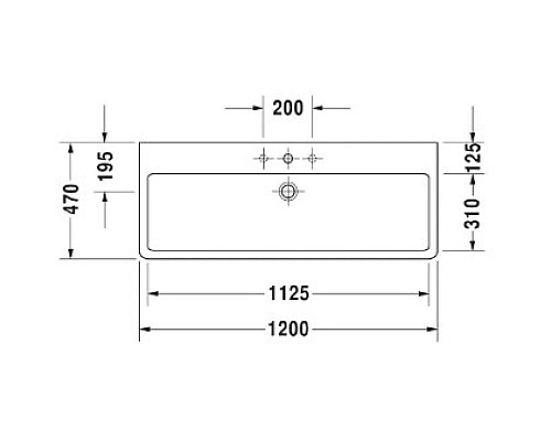 Купить Раковина 120х47 см Duravit Vero 0454120000 в магазине сантехники Santeh-Crystal.ru