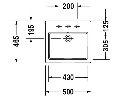 Купить Раковина 50х46,5 см Duravit Vero 0315500000 в магазине сантехники Santeh-Crystal.ru