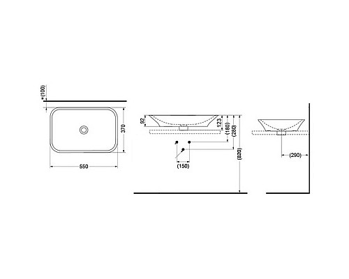 Заказать Раковина 55х37 см Toto MH LW161B#XW в магазине сантехники Santeh-Crystal.ru