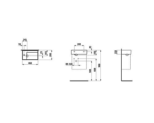 Приобрести Раковина 46x28 см Laufen Kartell by Laufen 8.1533.5.000.111.1 в магазине сантехники Santeh-Crystal.ru