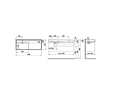 Приобрести Раковина 120x46 см Laufen Kartell by Laufen 8.1333.2.000.104.1 в магазине сантехники Santeh-Crystal.ru