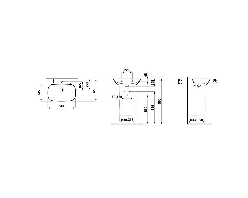 Santeh-Crystal.ru: Раковина 56x45 см Laufen Ino 8.1030.2.000.109.1 Заказать Раковина 56x45 см Laufen Ino 8.1030.2.000.109.1 в магазине сантехники Santeh-Crystal.ru