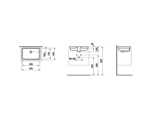Santeh-Crystal.ru: Раковина 54.5x36 см Laufen Living City 8.1243.1.000.109.1 Заказать Раковина 54.5x36 см Laufen Living City 8.1243.1.000.109.1 в магазине сантехники Santeh-Crystal.ru