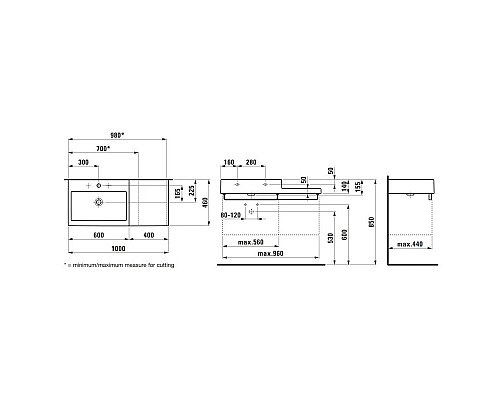 Заказать Раковина 100x46 см Laufen Living City 8.1843.2.000.104.1 в магазине сантехники Santeh-Crystal.ru