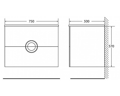 Заказать Раковина 75х50 см BelBagno Onda BB750/500-LV-MR-OND в магазине сантехники Santeh-Crystal.ru