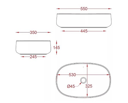 Купить Раковина 55x35 см Artceram Cognac COL003 13 00 в магазине сантехники Santeh-Crystal.ru