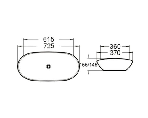 Купить Раковина 72,5х37 см SantiLine SL-1025B в магазине сантехники Santeh-Crystal.ru