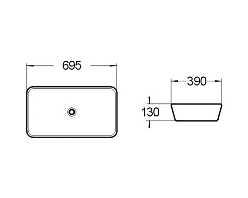 Приобрести Раковина 69,5х39 см SantiLine SL-1032 в магазине сантехники Santeh-Crystal.ru