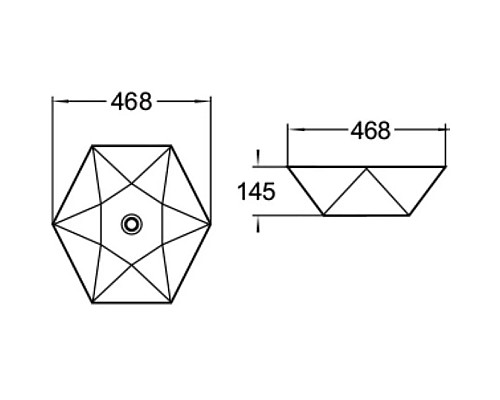 Купить Раковина 46,8х46,8 см SantiLine SL-1058 в магазине сантехники Santeh-Crystal.ru