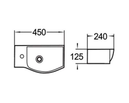 Заказать Раковина 45х24 см SantiLine SL-2012R в магазине сантехники Santeh-Crystal.ru