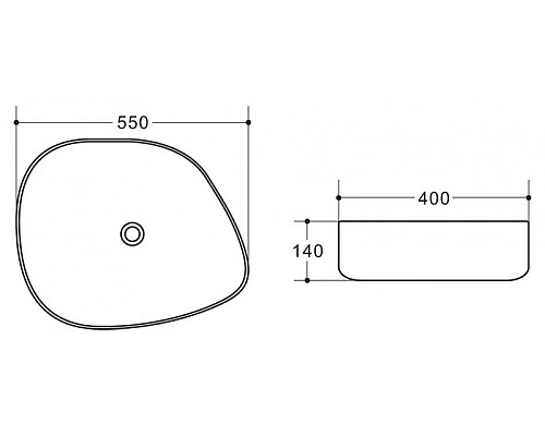 Заказать Раковина 55х40 см BelBagno BB1435 в магазине сантехники Santeh-Crystal.ru