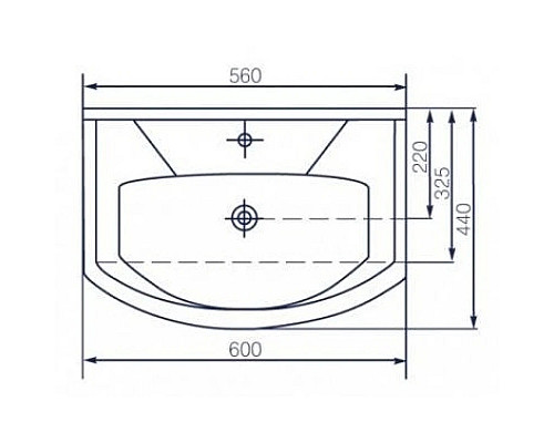 Приобрести Раковина 60х44 см 1Marka Элеганс У17428 в магазине сантехники Santeh-Crystal.ru