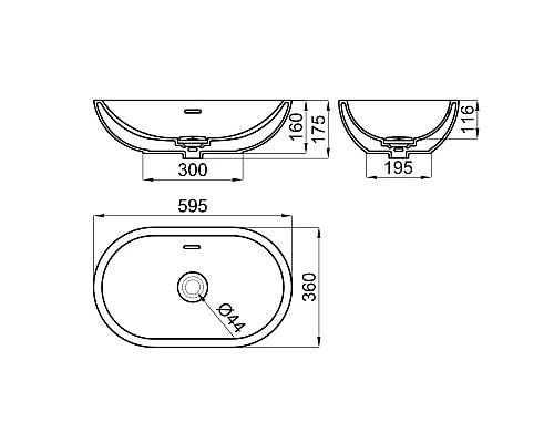 Купить Раковина 59,5x36 см Noken Forma N Oval N399999658 в магазине сантехники Santeh-Crystal.ru