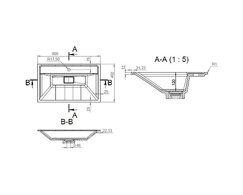 Купить Раковина 80,8х49,2 см Am.Pm Inspire 2.0 M50AWPC0801WG в магазине сантехники Santeh-Crystal.ru