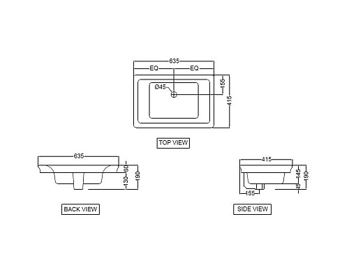 Купить Раковина 63,5х41,5 см Jaquar Aria ARS-WHT-39601 в магазине сантехники Santeh-Crystal.ru