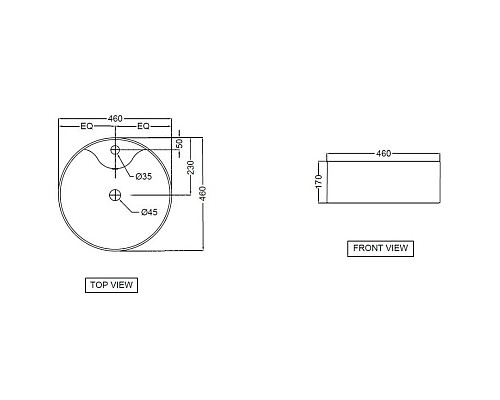 Купить Раковина 46х46 см Jaquar JDS JDS-WHT-25935 в магазине сантехники Santeh-Crystal.ru