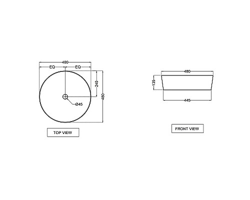 Приобрести Раковина 48x48 см Jaquar Opal OPS-WHT-15901N в магазине сантехники Santeh-Crystal.ru