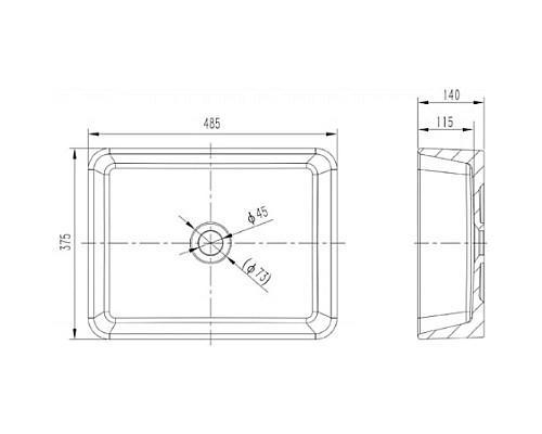 Заказать Раковина 48,5х37,5 см Bravat Source C22328W-ENG в магазине сантехники Santeh-Crystal.ru