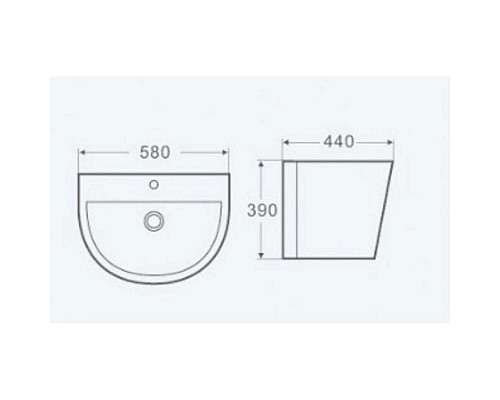 Купить Раковина 58x44 см WeltWasser Merzbach 006GL-WT в магазине сантехники Santeh-Crystal.ru