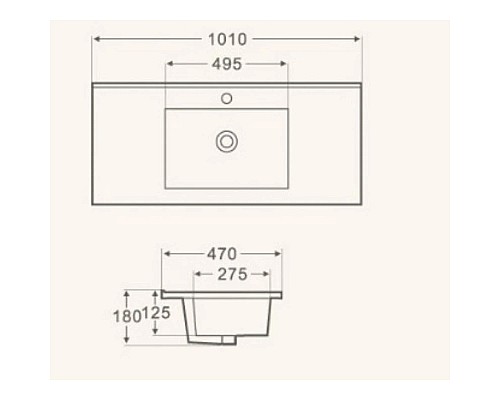 Купить Раковина 101x47 см WeltWasser Deilbach 7506-100 в магазине сантехники Santeh-Crystal.ru