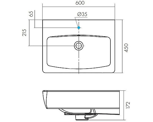 Заказать Раковина 60х45 см Акватон Нео 1WH302186 в магазине сантехники Santeh-Crystal.ru