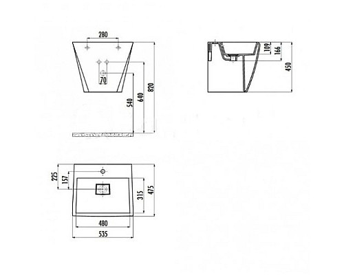 Купить Раковина Creavit Curve CR055-00CB00E-0000 в магазине сантехники Santeh-Crystal.ru