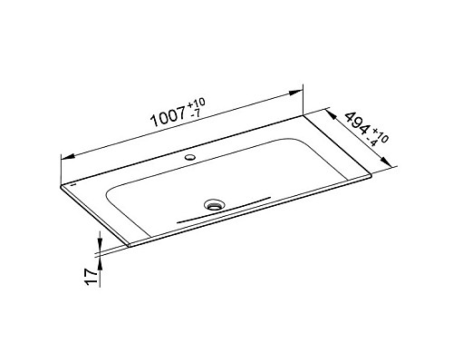 Купить Раковина 100,7х49,4 см KEUCO Plan 32970311001 в магазине сантехники Santeh-Crystal.ru