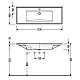 Купить Раковина 120х46 см Serel 3039 в магазине сантехники Santeh-Crystal.ru