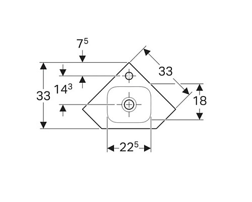 Купить Раковина 33х33 см Geberit iCon 124729000 в магазине сантехники Santeh-Crystal.ru