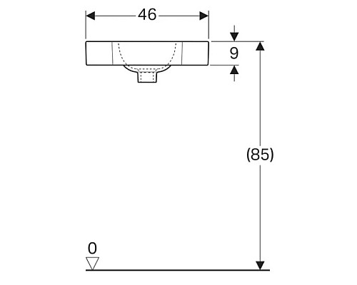 Купить Раковина 33х33 см Geberit iCon 124729000 в магазине сантехники Santeh-Crystal.ru