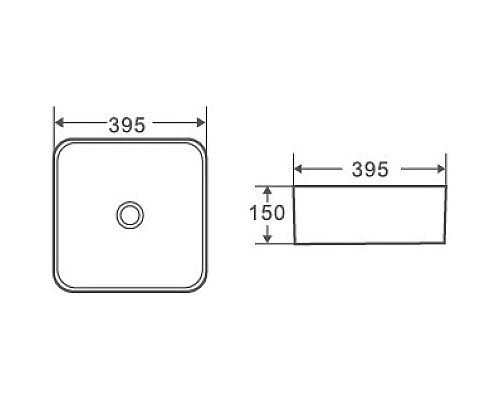 Купить Раковина-чаша 39,5х39,5 см Grossman GR-3026BM в магазине сантехники Santeh-Crystal.ru