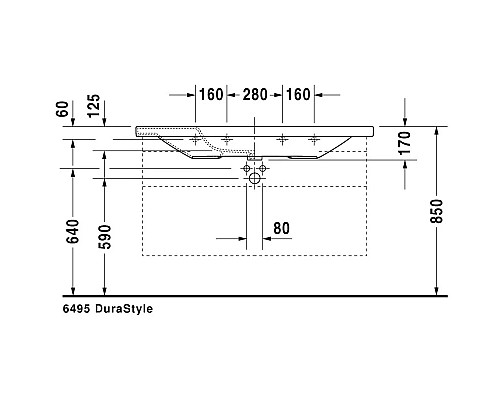 Заказать Раковина 120х48 см Duravit DuraStyle 2320120000 в магазине сантехники Santeh-Crystal.ru