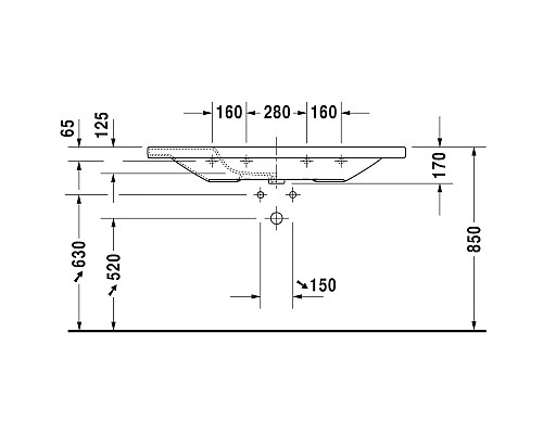 Заказать Раковина 120х48 см Duravit DuraStyle 2320120000 в магазине сантехники Santeh-Crystal.ru