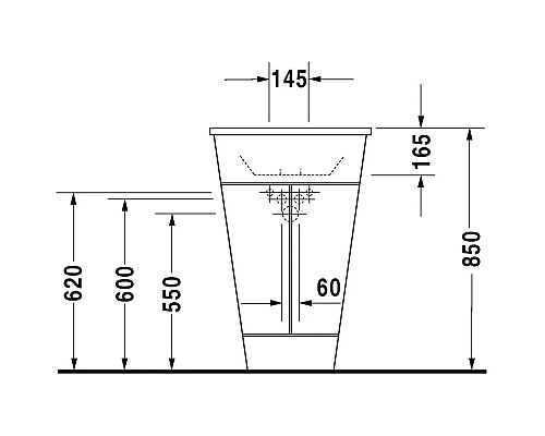 Заказать Раковина 58х58 см Duravit Starck 1 0406580000 в магазине сантехники Santeh-Crystal.ru