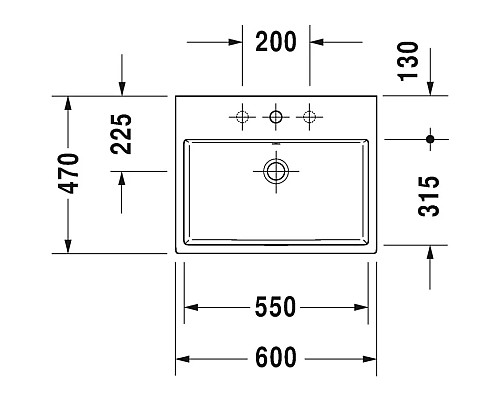 Купить Раковина 60х47 см Duravit Vero Air 2350600000 в магазине сантехники Santeh-Crystal.ru