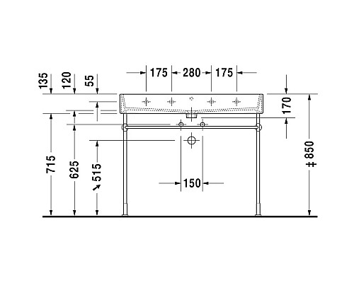 Купить Раковина 100х47 см Duravit Vero Air 2350100000 в магазине сантехники Santeh-Crystal.ru