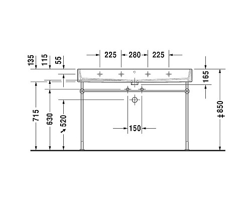 Приобрести Раковина 120х47 см Duravit Vero Air 2350120000 в магазине сантехники Santeh-Crystal.ru