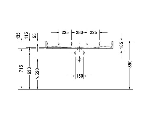 Приобрести Раковина 120х47 см Duravit Vero Air 2350120000 в магазине сантехники Santeh-Crystal.ru