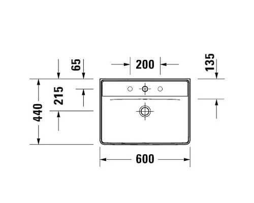 Приобрести Раковина 60х44 см Duravit D-Neo 2366600000 в магазине сантехники Santeh-Crystal.ru