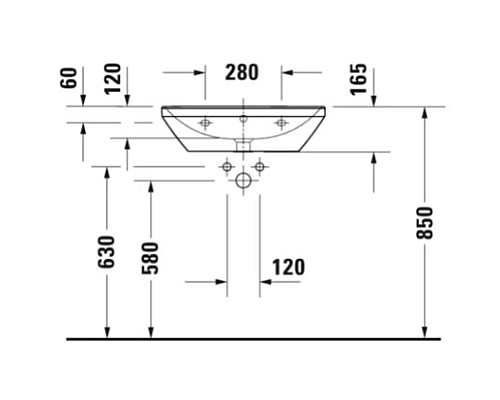 Приобрести Раковина 60х44 см Duravit D-Neo 2366600000 в магазине сантехники Santeh-Crystal.ru