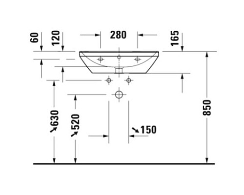 Приобрести Раковина 60х44 см Duravit D-Neo 2366600000 в магазине сантехники Santeh-Crystal.ru