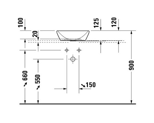 Купить Раковина 40х40 см Duravit D-Neo 2371400070 в магазине сантехники Santeh-Crystal.ru