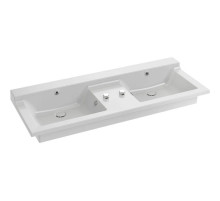 Подвесная раковина-столешница с отверстиями для встраиваемых смесителей 140 см Jacob Delafon Soprano EXJ122-00