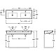 Приобрести Двойная подвесная раковина столешница для установки на мебель 140х46 см Jacob Delafon Vox EXAA112-Z-00 в магазине сантехники Santeh-Crystal.ru