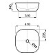 Заказать Раковина 41х41 см Noken Slender N364850023 в магазине сантехники Santeh-Crystal.ru