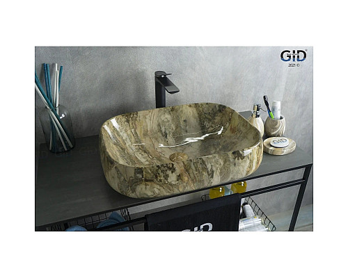 Купить Раковина 56х42 см GID Stone Edition Mnc186 в магазине сантехники Santeh-Crystal.ru