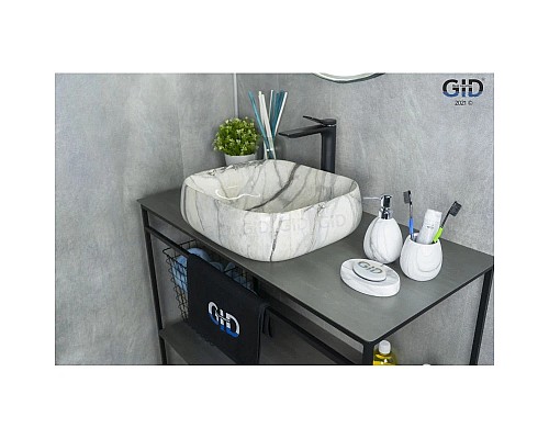 Купить Раковина 45х40 см GID Stone Edition Mnc189 в магазине сантехники Santeh-Crystal.ru