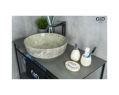 Заказать Раковина 41,5х41,5 см GID Stone Edition Mnc498 в магазине сантехники Santeh-Crystal.ru