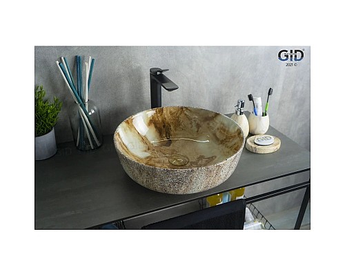 Купить Раковина 41,5х41,5 см GID Stone Edition Mnc499 в магазине сантехники Santeh-Crystal.ru